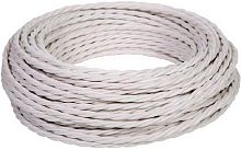 Ретро провод витой Greenel МезонинЪ 2х1,5мм белый (50м) картинка 